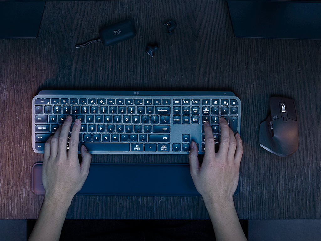 Tipkovnica in miška Logitech MX Keys S COMBO, grafitna, SLO g.
