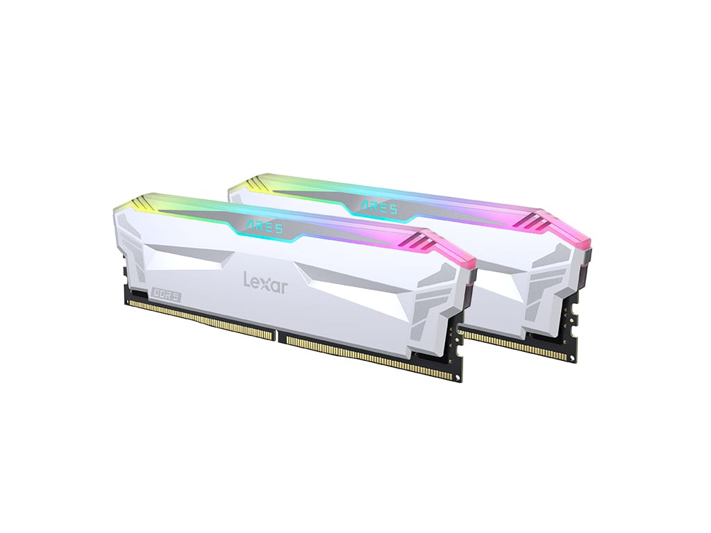 RAM DDR5 32GB Kit (2x 16GB) PC5-48000 6400MT/s CL32 1.4V, XMP, Lexar ARES RGB, bel