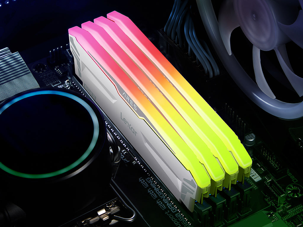 RAM DDR5 32GB Kit (2x 16GB) PC5-48000 6400MT/s CL32 1.4V, XMP, Lexar ARES RGB, bel
