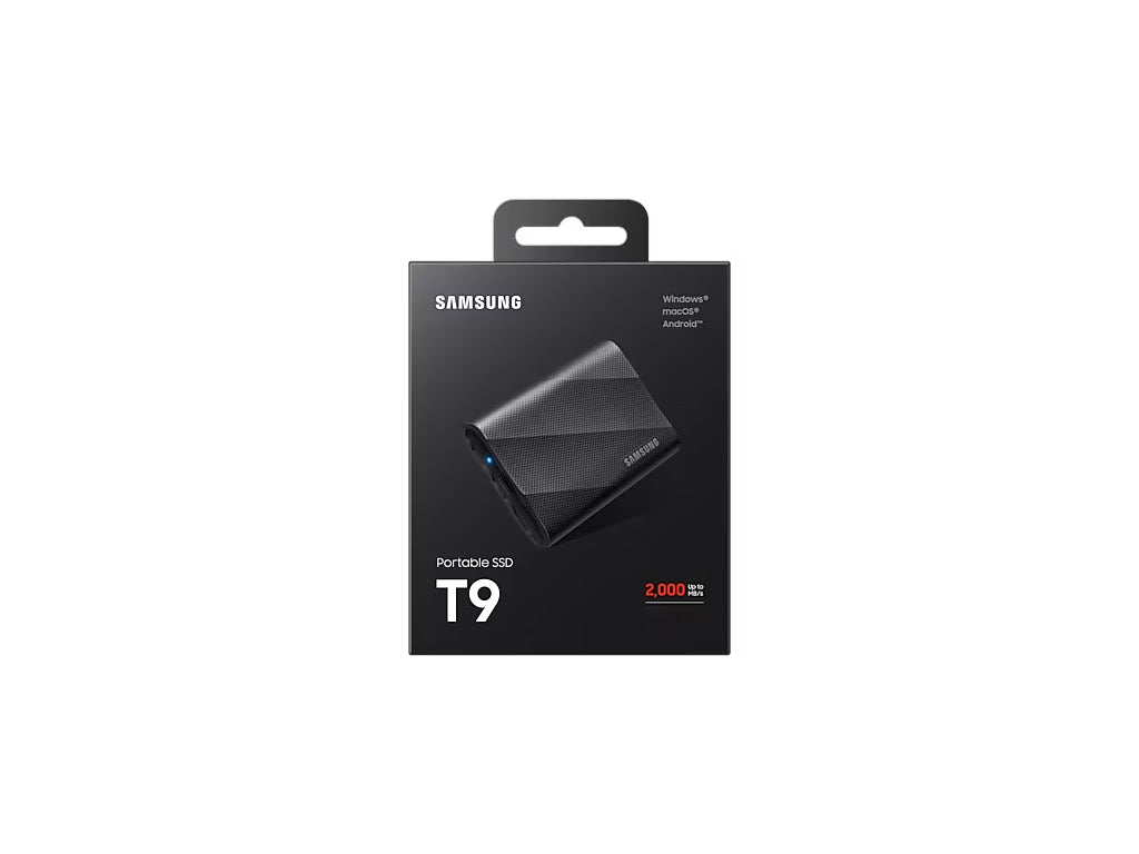 Zunanji SSD 1TB Type-C USB 3.2 Gen2x2 V-NAND UASP, Samsung T9, črn (MU-PG1T0B/EU)