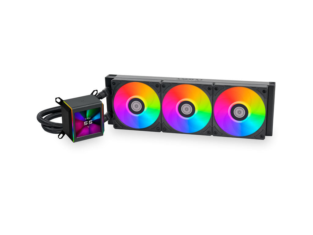 Komplet za tekočinsko hlajenje AIO Liquid Cooler Lian Li GALAHAD II LCD 360, ARGB, črn