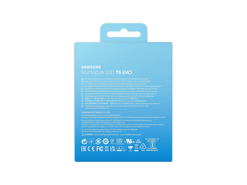 SSD 4TB Type-C USB 3.2 Gen1 V-NAND UASP, Samsung T5 Evo, črn (MU-PH4T0S/EU)