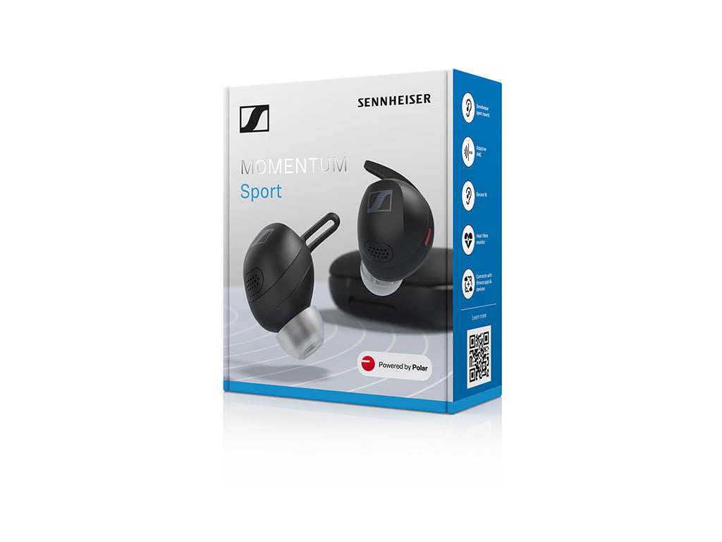 Slušalke Sennheiser MOMENTUM SPORT True Wireless, In-Ear, črne