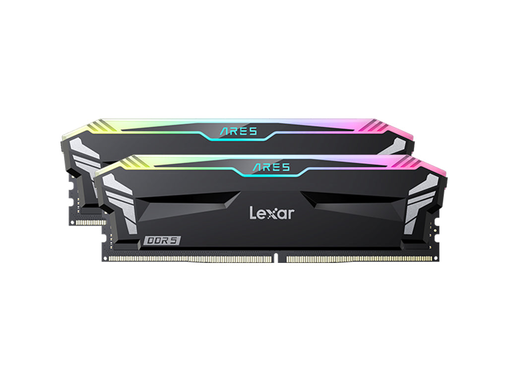 RAM DDR5 32GB Kit (2x 16) PC5-57600 7200MT/s CL34 1.4V, Lexar ARES RGB, črn, Intel XMP, AMD Expo