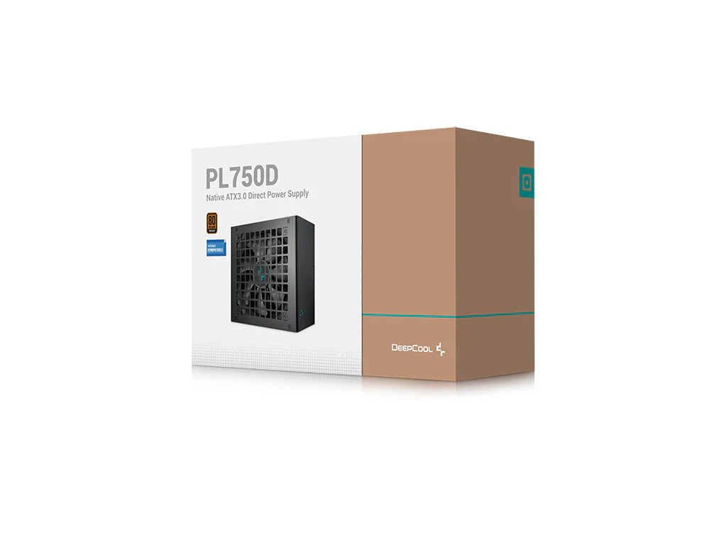Napajalnik ATX DeepCool PL750D, 750W, 12V-2x6, 80 PLUS Bronze, črn