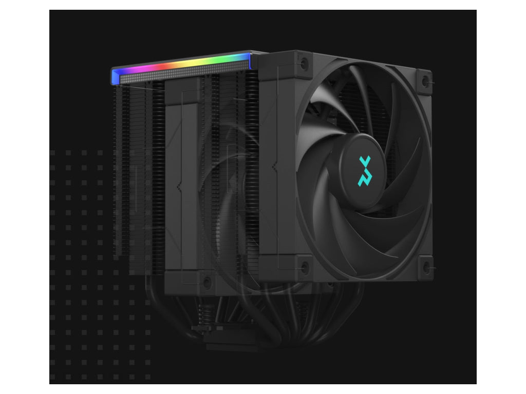 Hladilnik za procesor DeepCool AK620 DIGITAL, ARGB, 2x 120mm, 260W TDP, črn