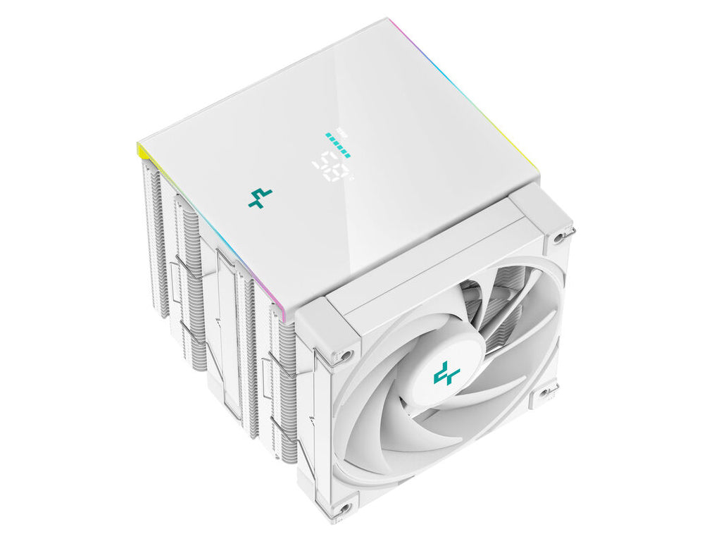 Hladilnik za procesor DeepCool AK620 DIGITAL, ARGB, 2x 120mm, 260W TDP, bel