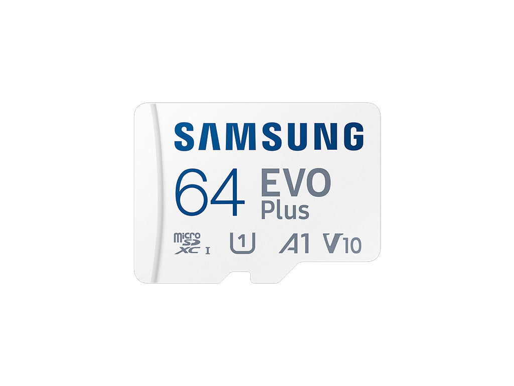 Spominska kartica Samsung EVO Plus, micro SDXC, 64GB, 160 MB/s, U1, V10, A1, UHS-I, z adapterjem