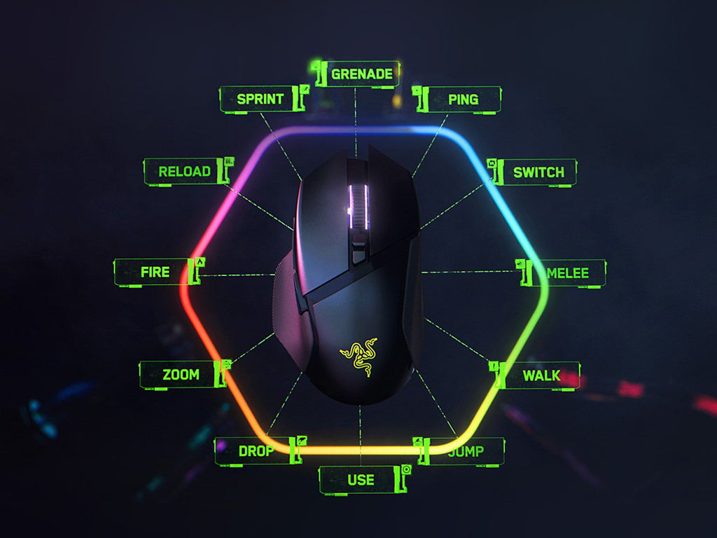 Miška Razer Basilisk V3 Pro 35K, wireless, črna
