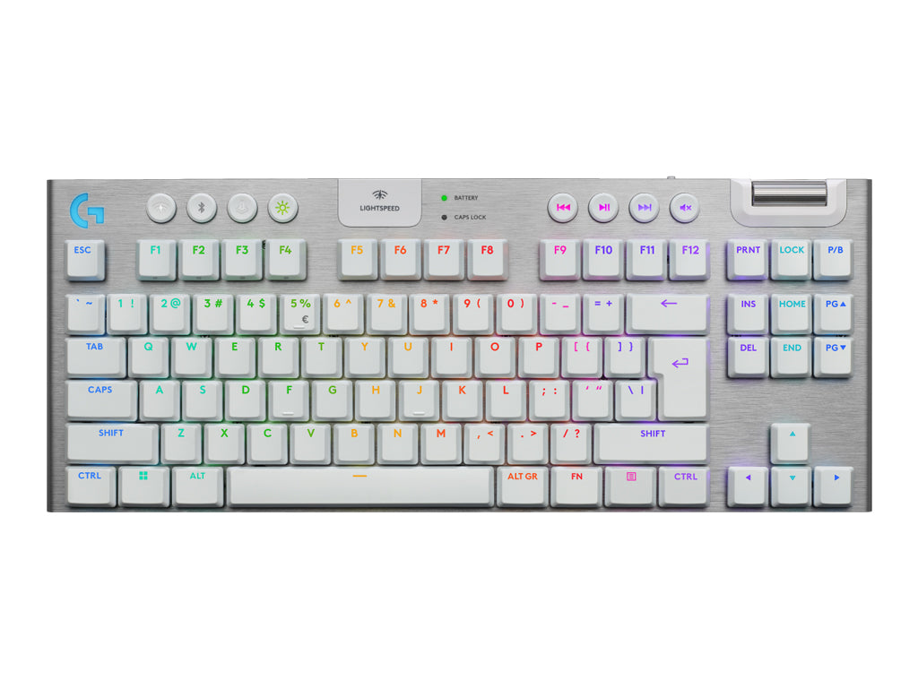 Tipkovnica Logitech G915 X LIGHTSPEED TKL, GL Tactile, Wireless, bela, SLO g.