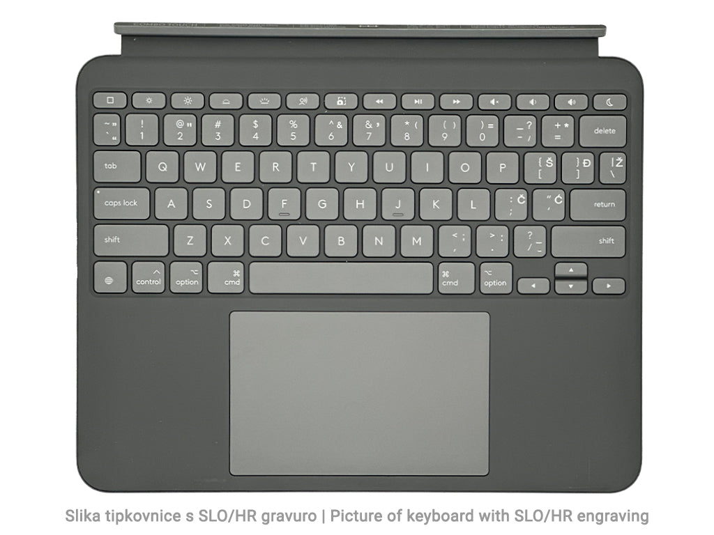 Ovitek s tipkovnico Logitech Combo Touch za iPad Pro 13", M4, grafiten, SLO g.