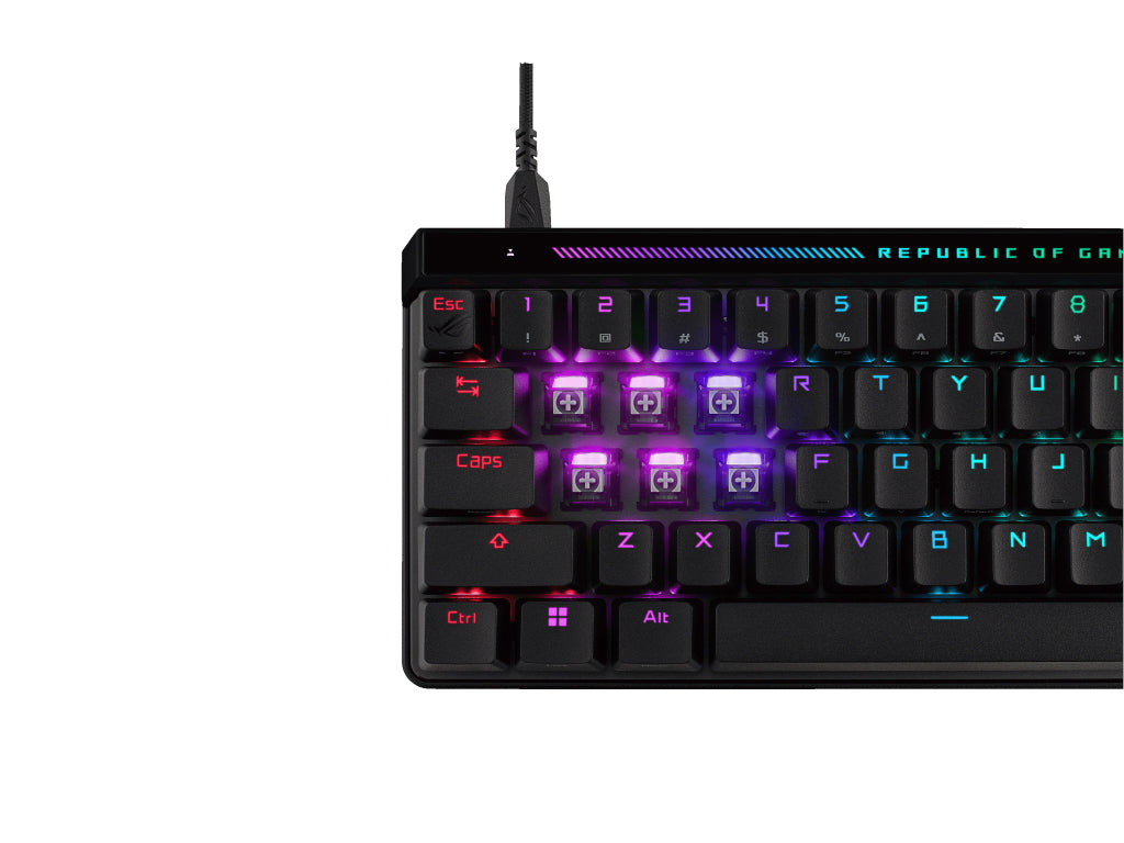 Tipkovnica ASUS ROG Falchion Ace HFX, ROG HFX Magnetic Analog, RGB, USB, črna, US