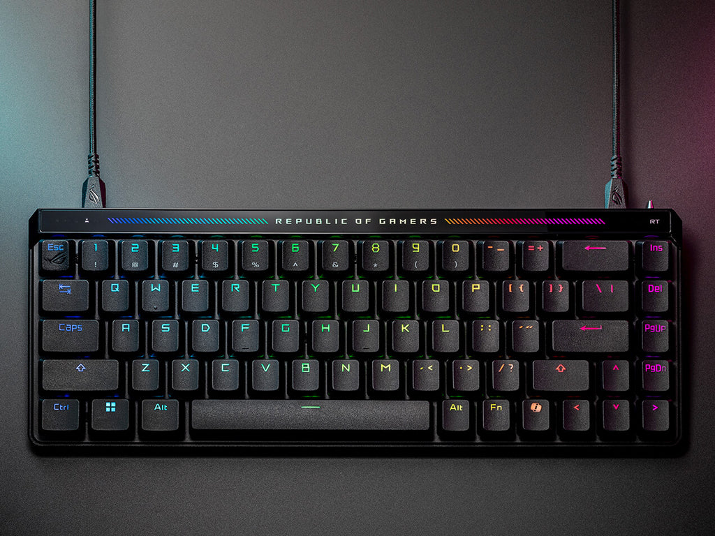 Tipkovnica ASUS ROG Falchion Ace HFX, ROG HFX Magnetic Analog, RGB, USB, črna, US