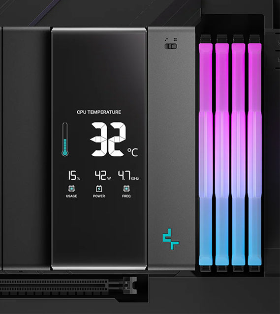 Hladilnik za procesor DeepCool ASSASSIN IV VC VISION, 140mm, Vapor Chamber, LCD, črn
