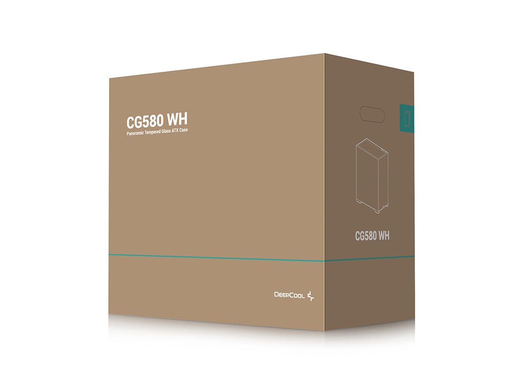 Računalniško ohišje DeepCool CG580 WH, ATX, Midi-Tower, kaljeno steklo, belo