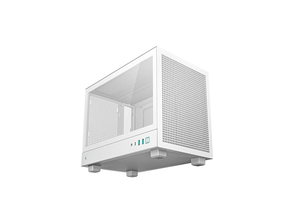 Računalniško ohišje DeepCool CH160 WH, Mini-ITX, Kaljeno steklo, belo