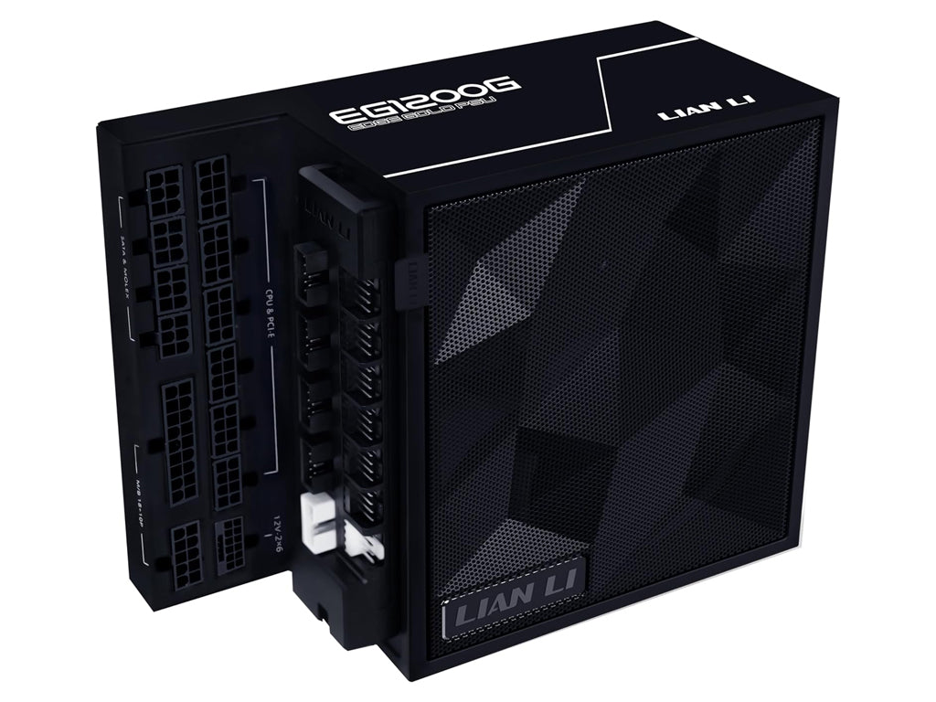 Napajalnik ATX Lian Li EDGE 1200W, 80 PLUS Gold, 12VHPWR, HUB, Modularni, črn