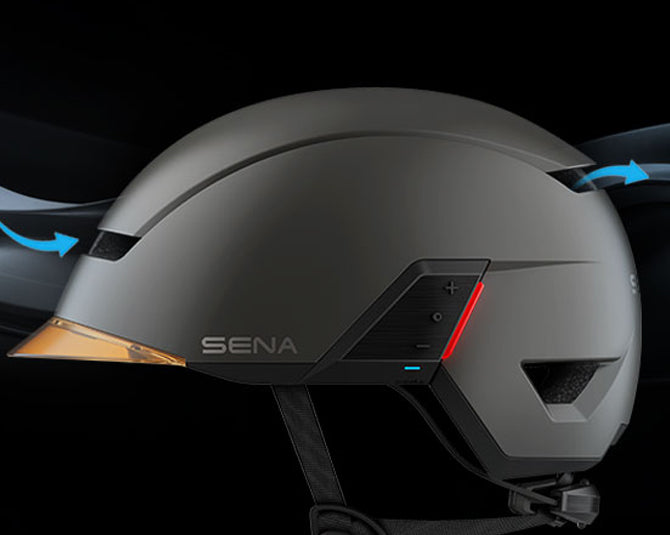 Kolesarska čelada SENA U1 Smart Helmet, Siva, M