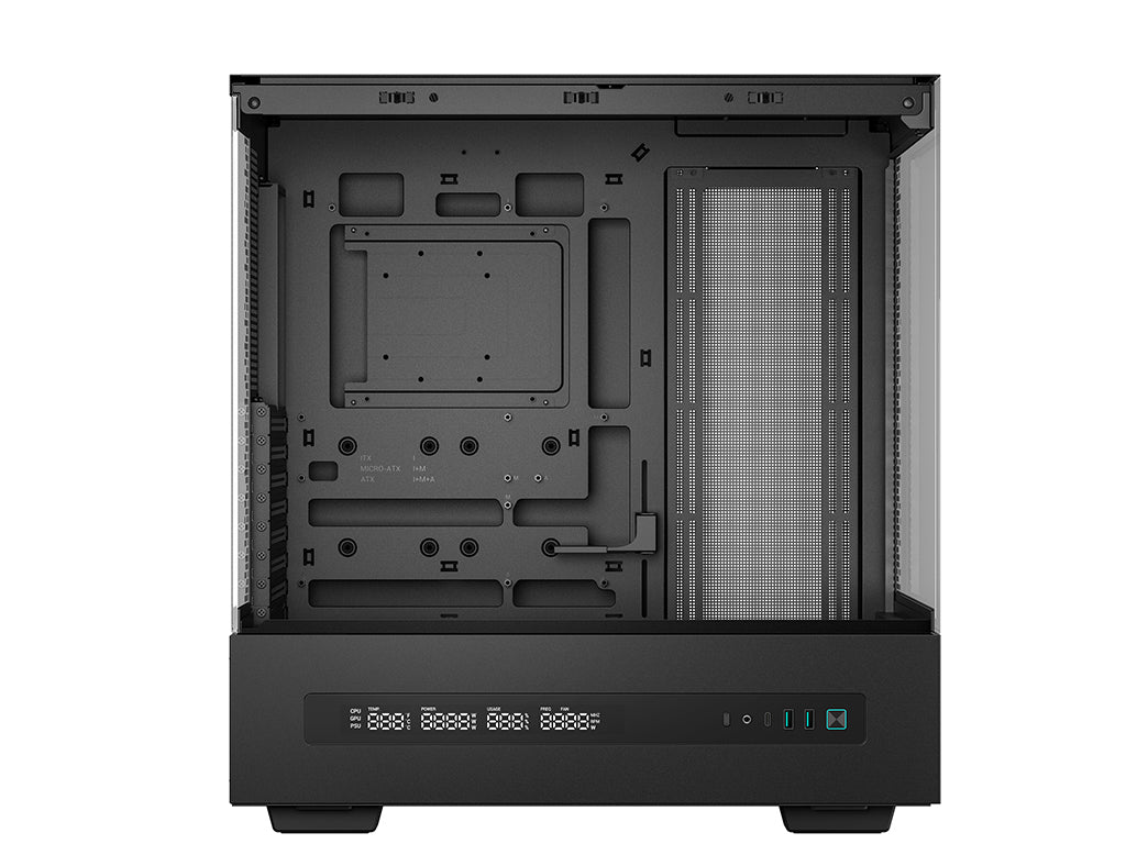 Računalniško ohišje DeepCool CH690 DIGITAL, ATX, Midi-Tower, LCD, kaljeno steklo, črno