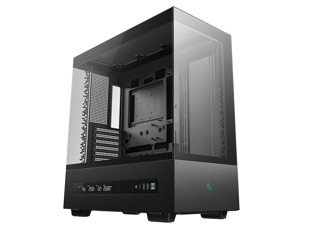 Računalniško ohišje DeepCool CH690 DIGITAL, ATX, Midi-Tower, LCD, kaljeno steklo, črno