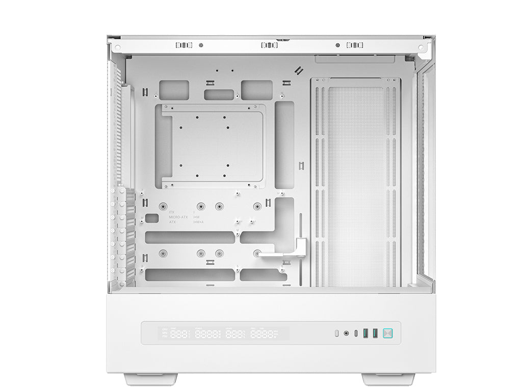 Računalniško ohišje DeepCool CH690 DIGITAL, ATX, Midi-Tower, LCD, kaljeno steklo, belo
