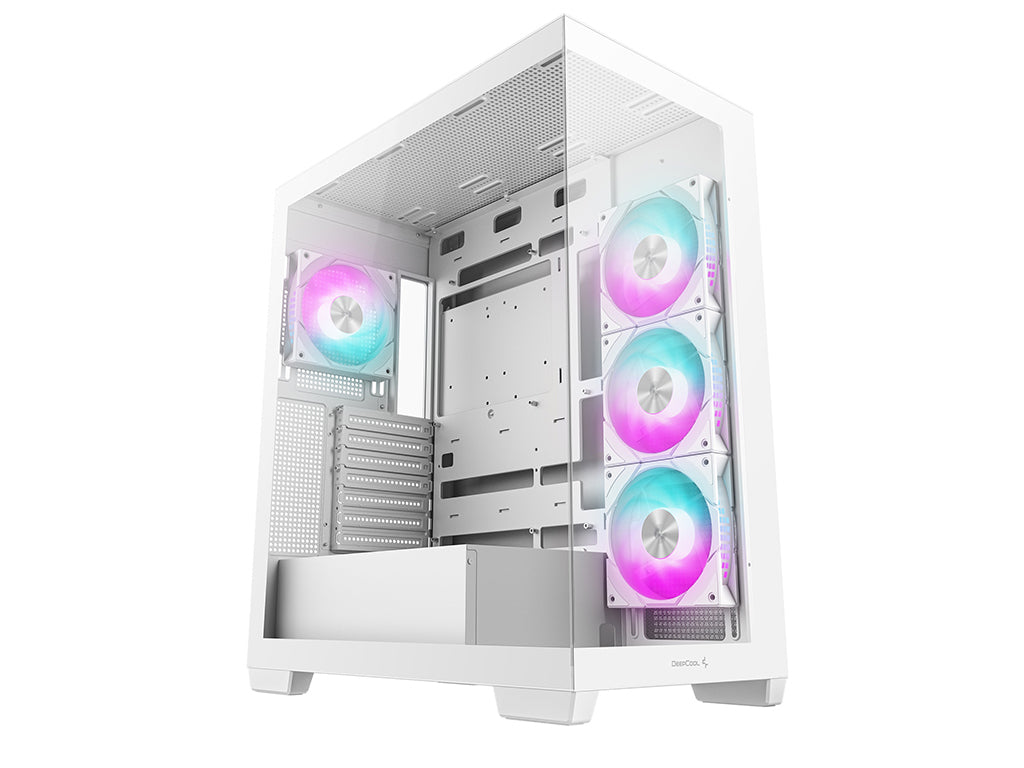 Računalniško ohišje DeepCool CG580 4F, ATX, Midi-Tower, kaljeno steklo, belo