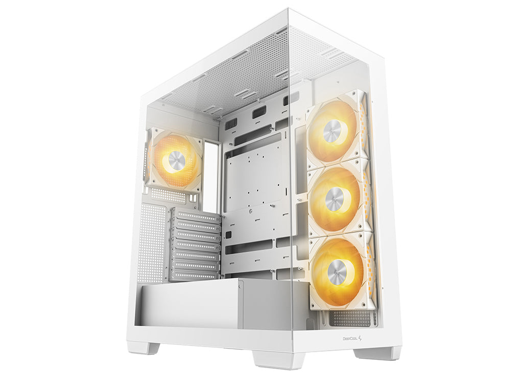 Računalniško ohišje DeepCool CG580 4F, ATX, Midi-Tower, kaljeno steklo, belo