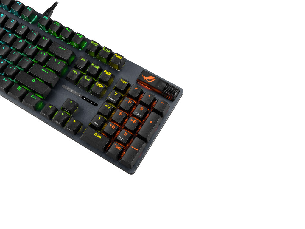 Tipkovnica ASUS ROG Strix Scope II X, ROG NX Snow V2, PBT, RGB, USB, US