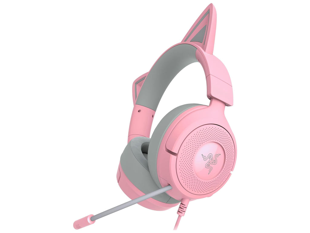 Slušalke Razer Kraken Kitty V3 X Quartz, roza, 3.5 mm