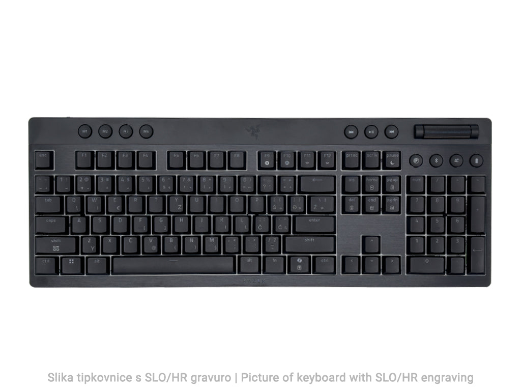 Tipkovnica Razer BlackWidow V4 Low-profile HyperSpeed, Zelena stikala, US SLO g.