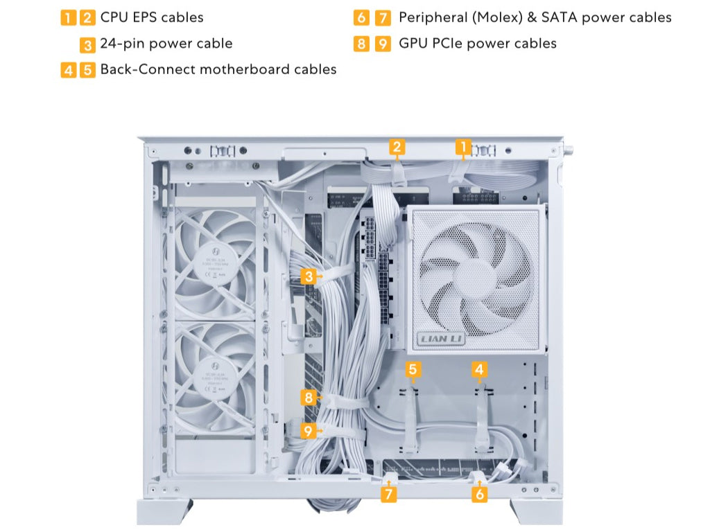 Računalniško ohišje Lian Li O11 Dynamic Mini V2, ATX, Midi-Tower, kaljeno steklo, belo