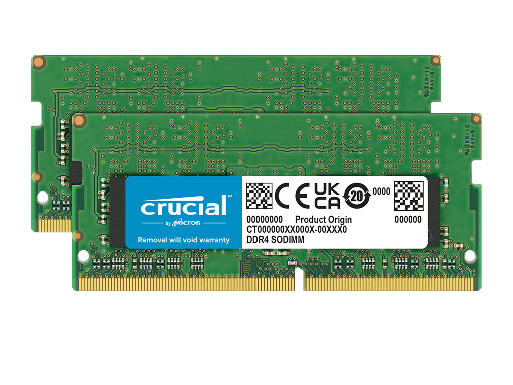 RAM SODIMM DDR4 64GB Kit (2x 32) PC4-25600 3200MT/s CL22 1.2V Crucial