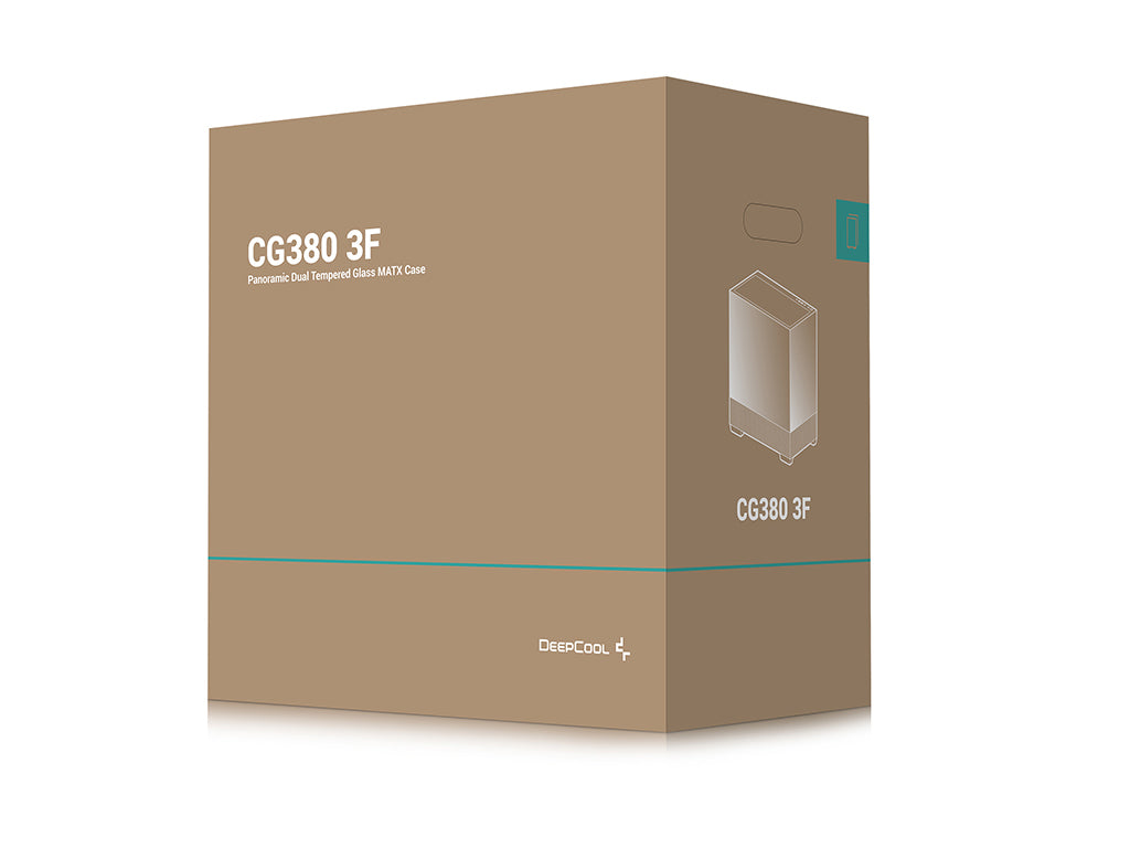 Računalniško ohišje DeepCool CG380 3F, mATX, Midi-Tower, kaljeno steklo, črno