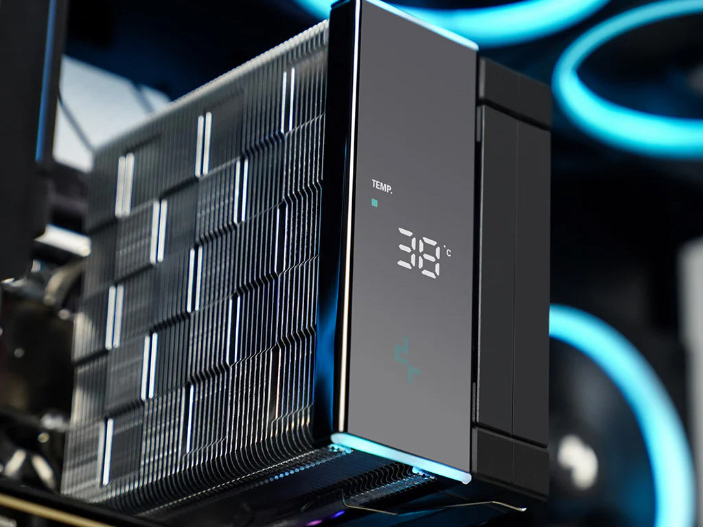 Hladilnik za procesor DeepCool AK400 DIGITAL SE, 120mm, ARGB, LCD, črn
