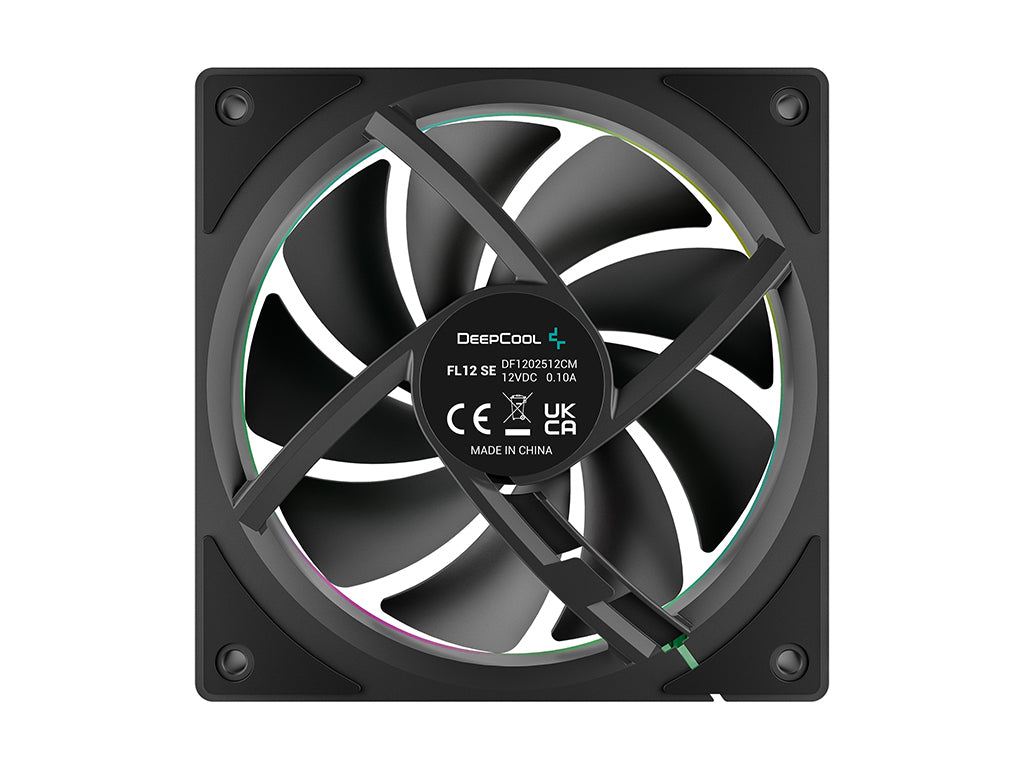 Ventilator za ohišje DeepCool FL12 SE ARGB PWM 120mm, črn