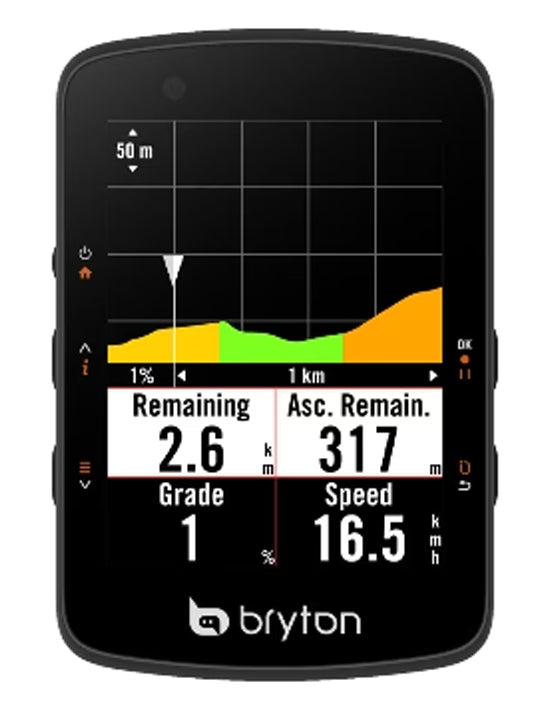 Kolesarski računalnik Bryton Rider 550 E, USB-C