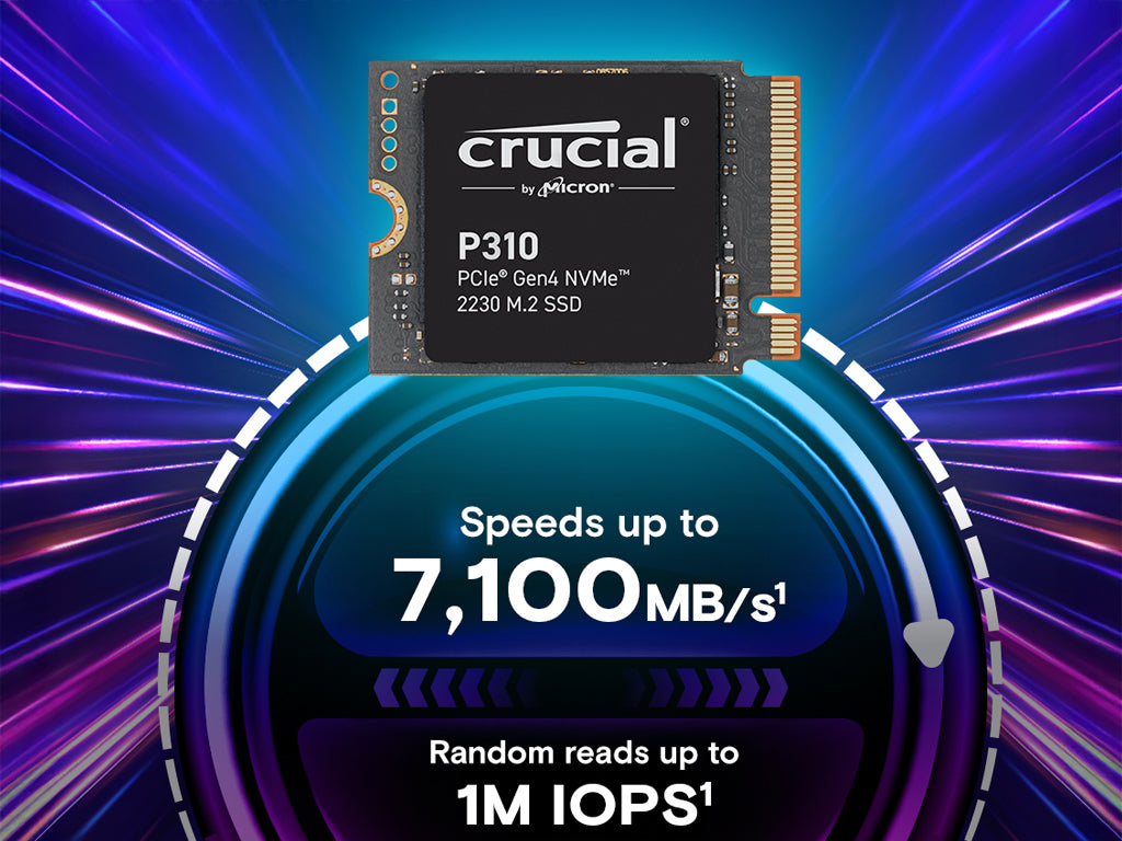 SSD 2TB M.2 30mm PCI-e 4.0 x4 NVMe, CRUCIAL P310 (CT2000P310SSD2)