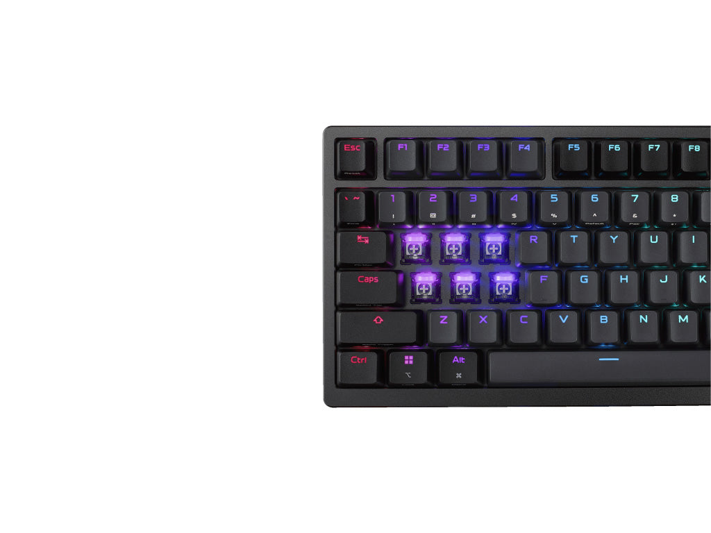 Tipkovnica ASUS ROG Azoth 96 HE Wireless, ROG HFX V2 Analog, PBT, OLED, RGB, USB, US