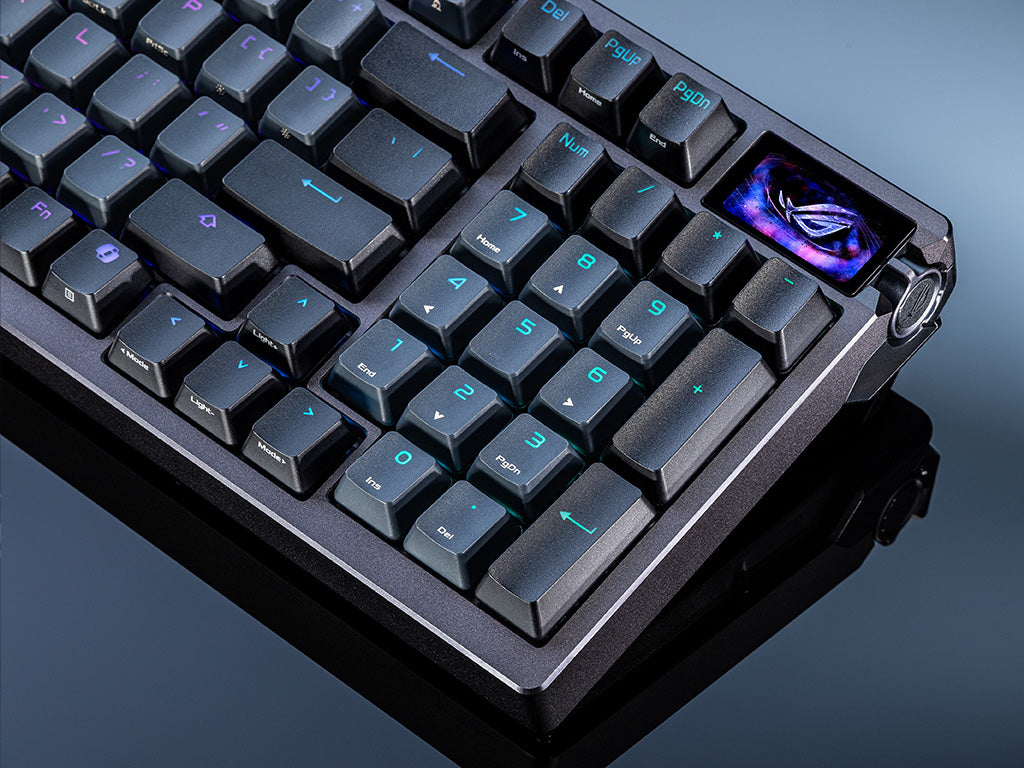 Tipkovnica ASUS ROG Azoth 96 HE Wireless, ROG HFX V2 Analog, PBT, OLED, RGB, USB, US