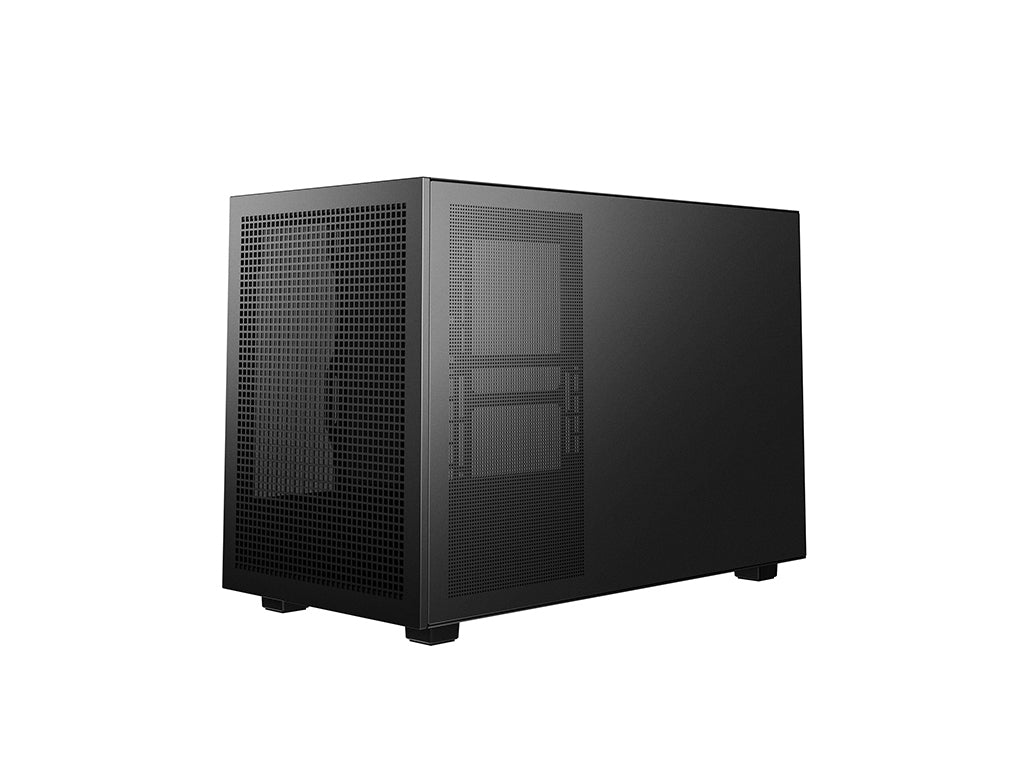 Računalniško ohišje DeepCool CH260 WOOD, Micro-ATX, kaljeno steklo, črno