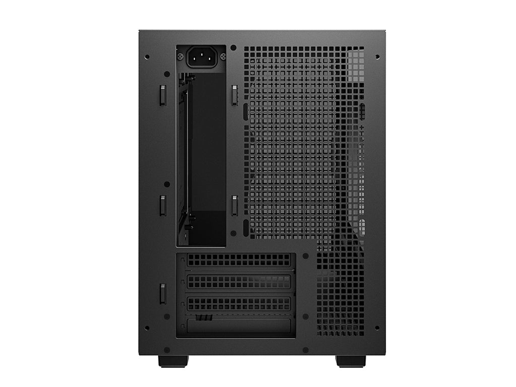Računalniško ohišje DeepCool CH260 WOOD, Micro-ATX, kaljeno steklo, črno