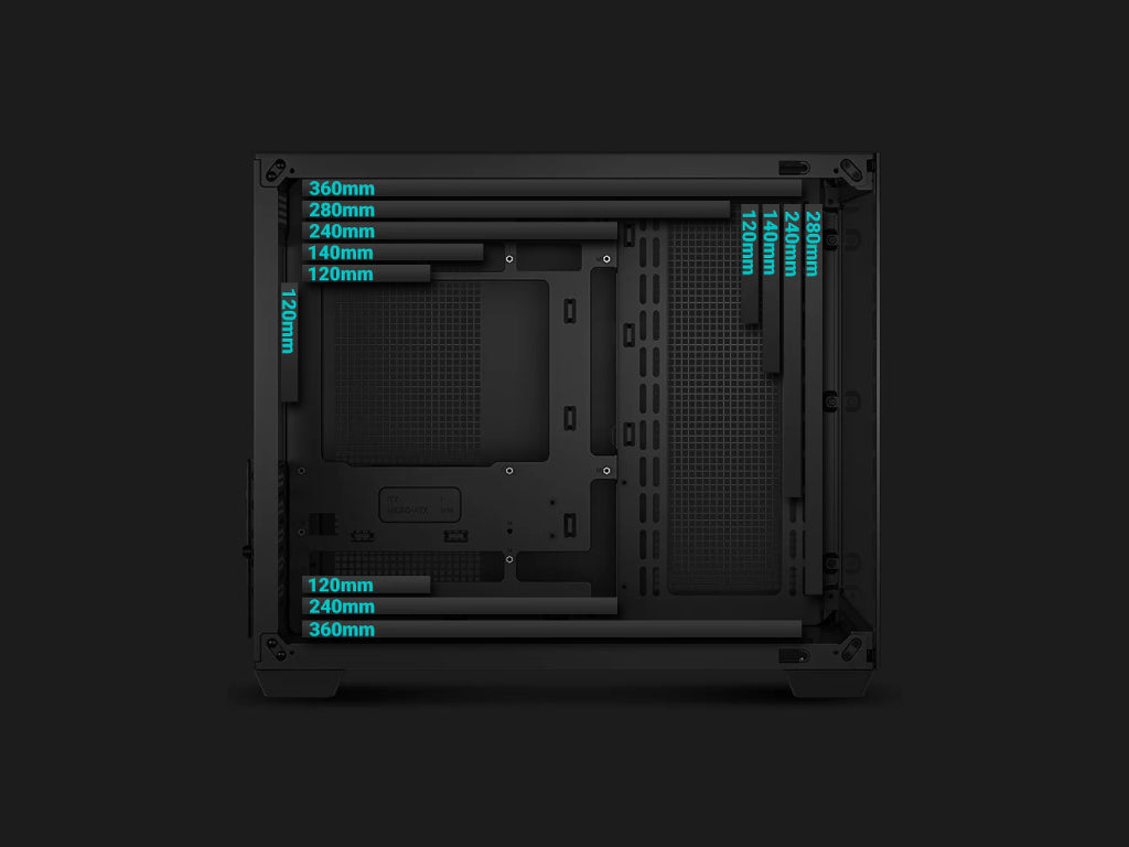 Računalniško ohišje DeepCool CG330 3F, micro-ATX, kaljeno steklo, črno
