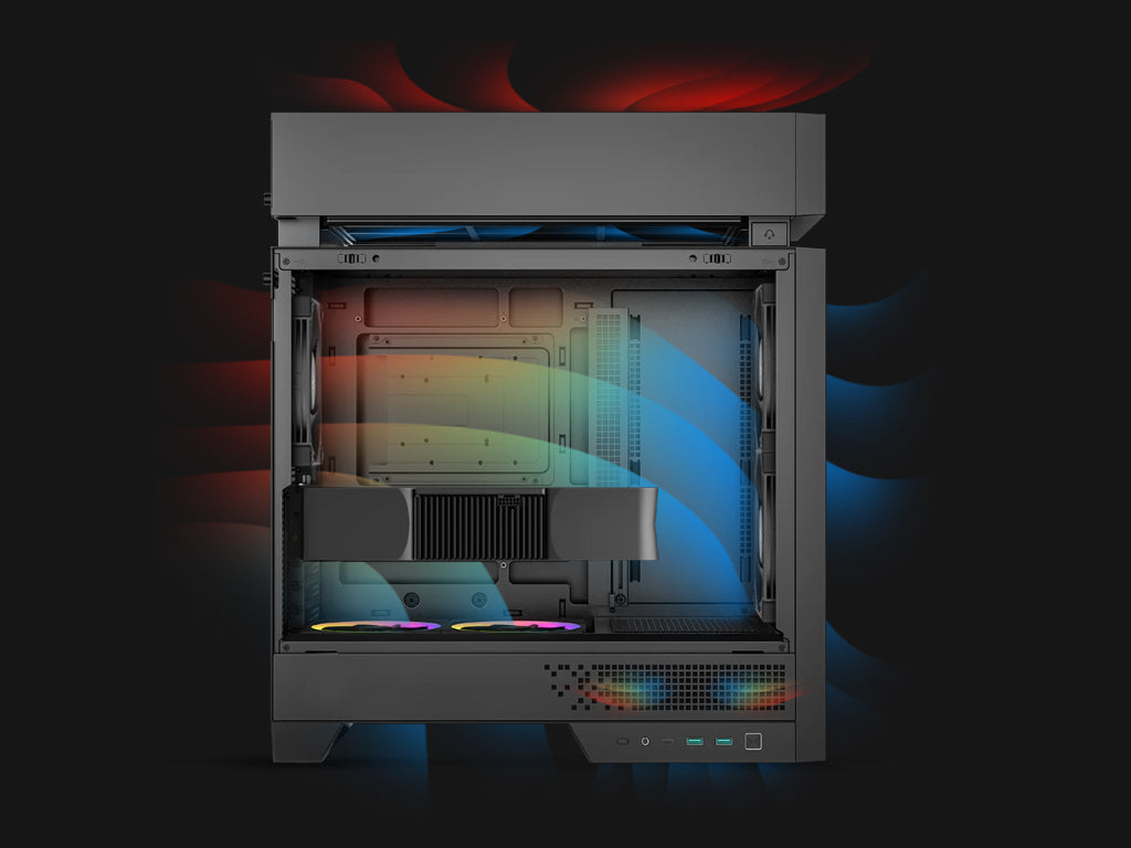 Računalniško ohišje DeepCool CL660, ATX, Midi-Tower, ARGB, kaljeno steklo, črno