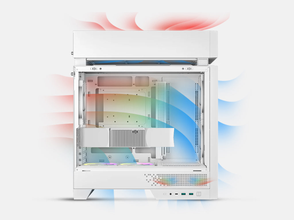 Računalniško ohišje DeepCool CL660 WH, ATX, Midi-Tower, ARGB, kaljeno steklo, belo
