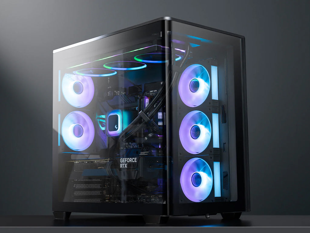 Računalniško ohišje DeepCool CG590U 5F, ATX, Midi-Tower, ARGB, ukrivljeno kaljeno steklo, črno