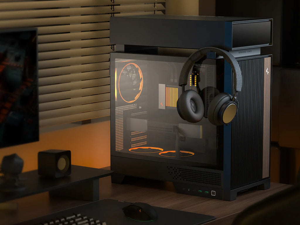 Računalniško ohišje DeepCool CL6600, AIO 360mm, ATX, Midi-Tower, ARGB, kaljeno steklo, črno