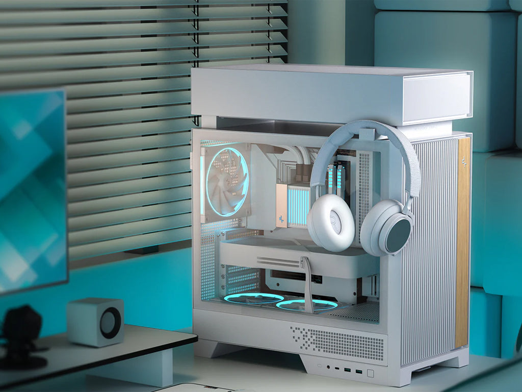 Računalniško ohišje DeepCool CL6600 WH, AIO 360mm, ATX, Midi-Tower, ARGB, kaljeno steklo, belo