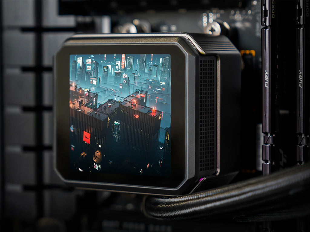 Komplet za tekočinsko hlajenje AIO Liquid Cooler DeepCool SPARTACUS 360, 360mm, LCD, črn