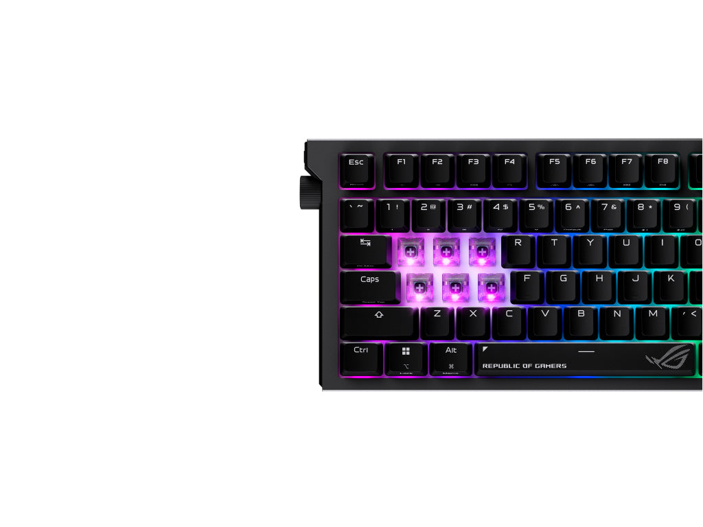 Tipkovnica ASUS ROG Strix Morph 96 Wireless, ROG NX Snow V2, PBT, RGB, USB, US