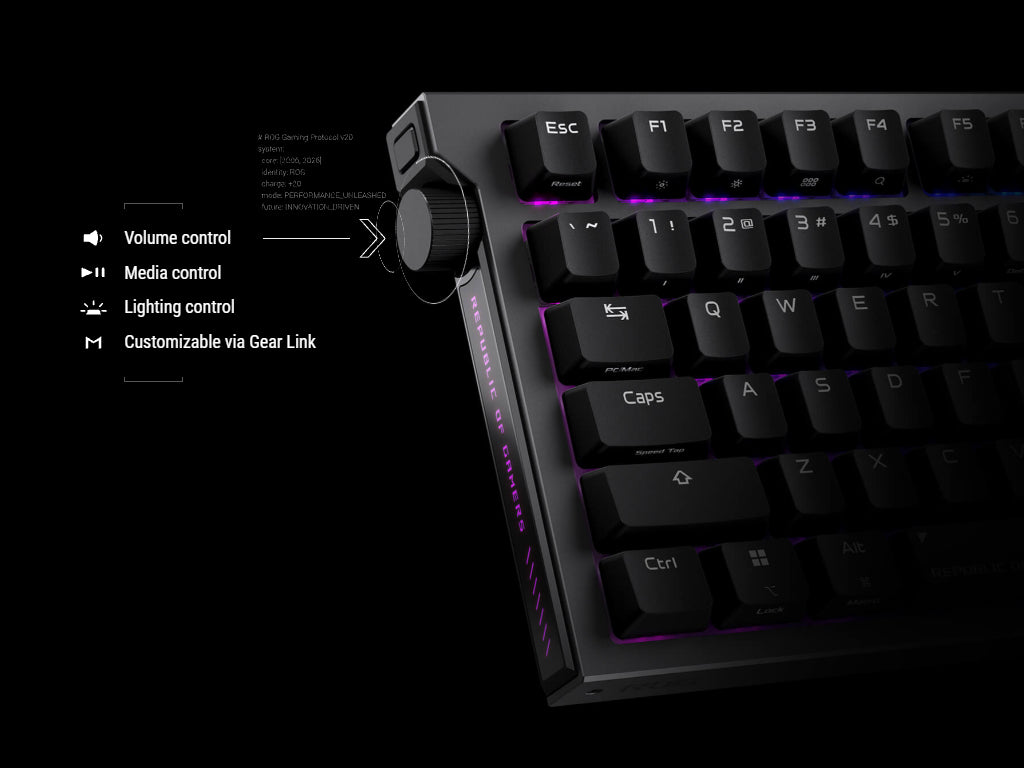 Tipkovnica ASUS ROG Strix Morph 96 Wireless, ROG NX Snow V2, PBT, RGB, USB, US